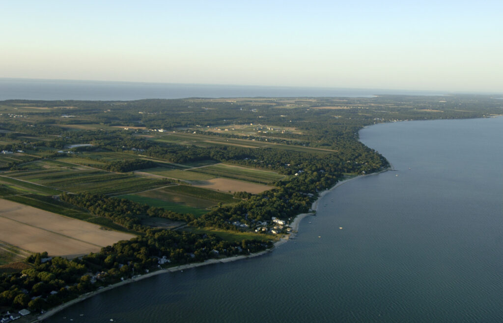 aerial view of Long Island
