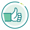icon depicting thumbs up